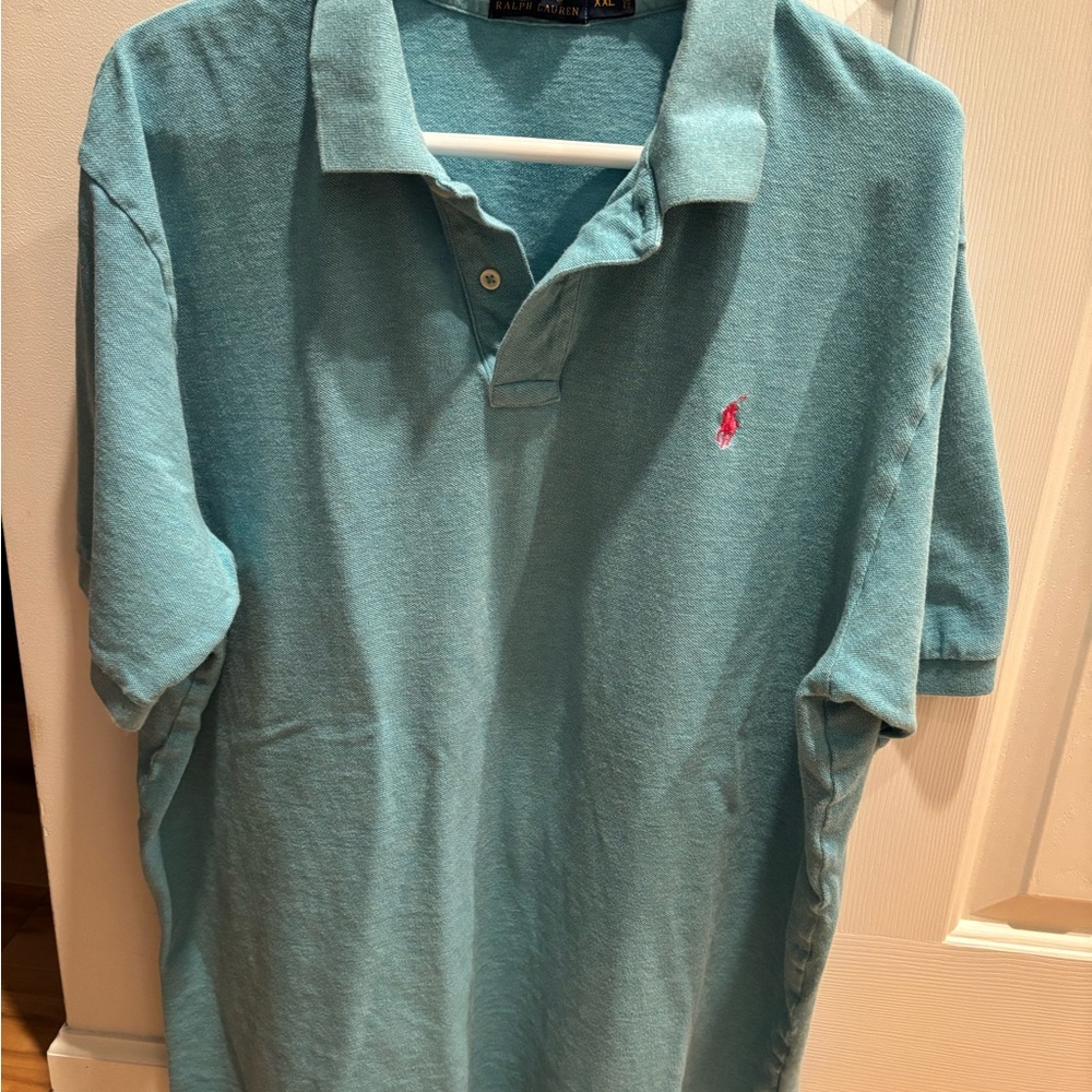 Ralph Lauren Men's Polo Shirt with Pink Logo